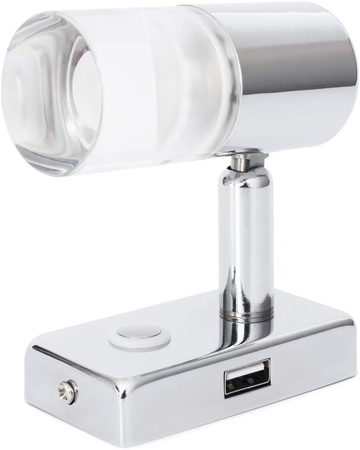 12V LED Reading Light with USB Port Dimmable Two Pack O7353