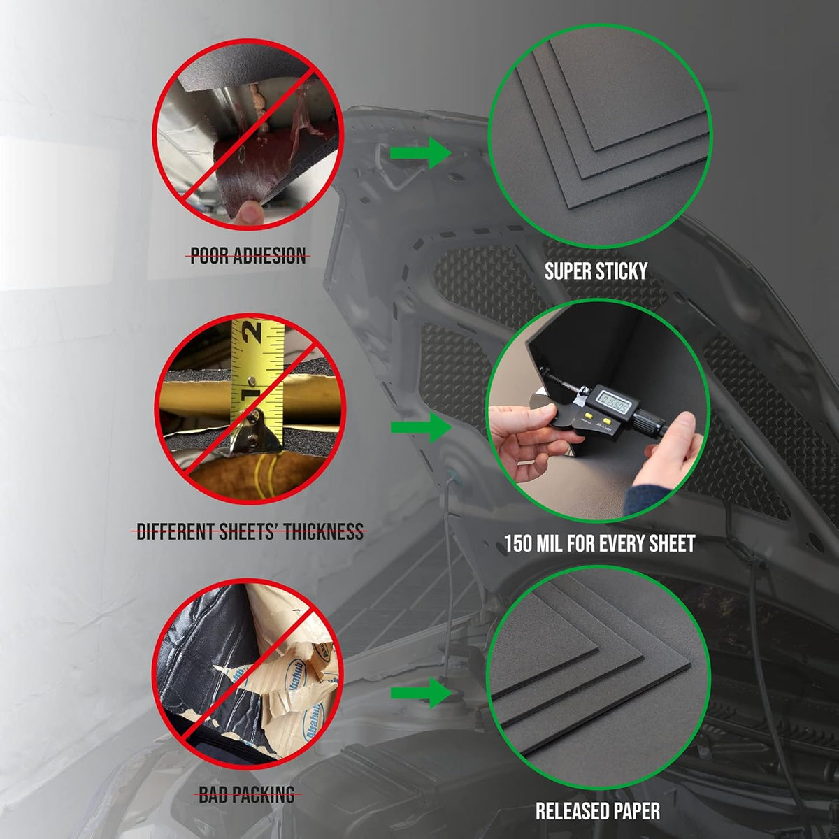 150 Mil 20 Sqft Car Sound Deadener Material I976