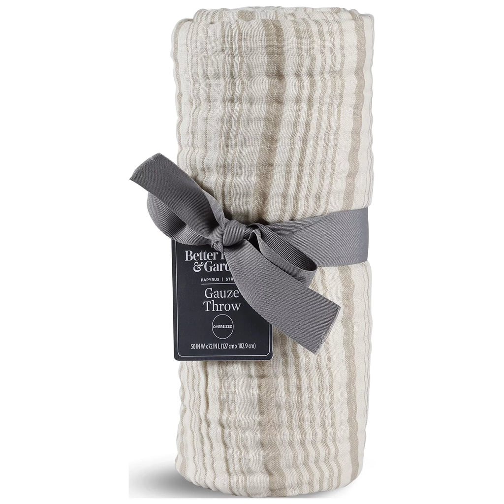 Striped Gauze Throw 50 x 72 T5834
