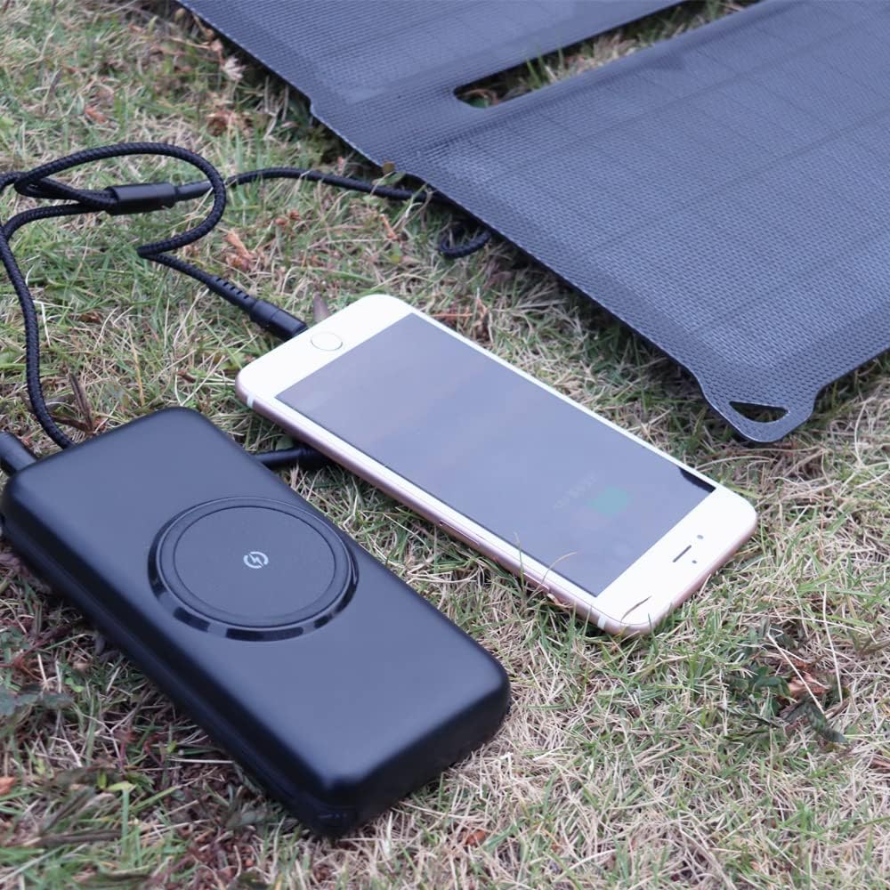 28W Foldable Solar Panel with 2 USB Output Ports D295793