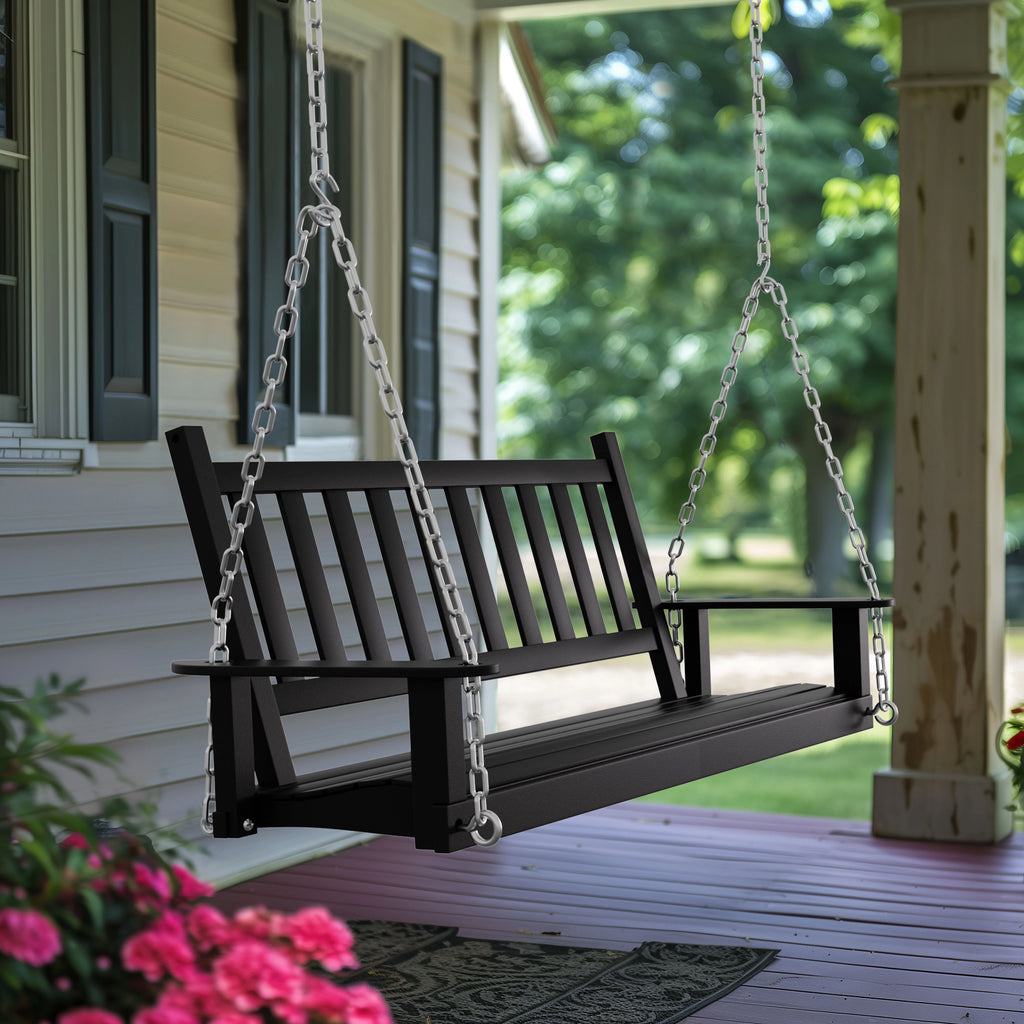 2-Seat Hanging Wooden Porch Swing P752365