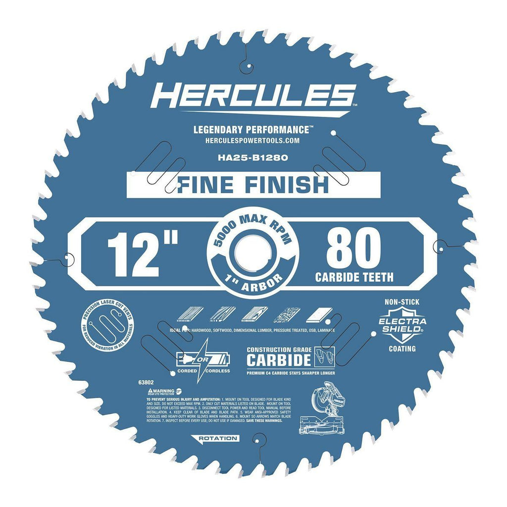 12 in. 80T Fine Finish Miter Saw Blade L85472