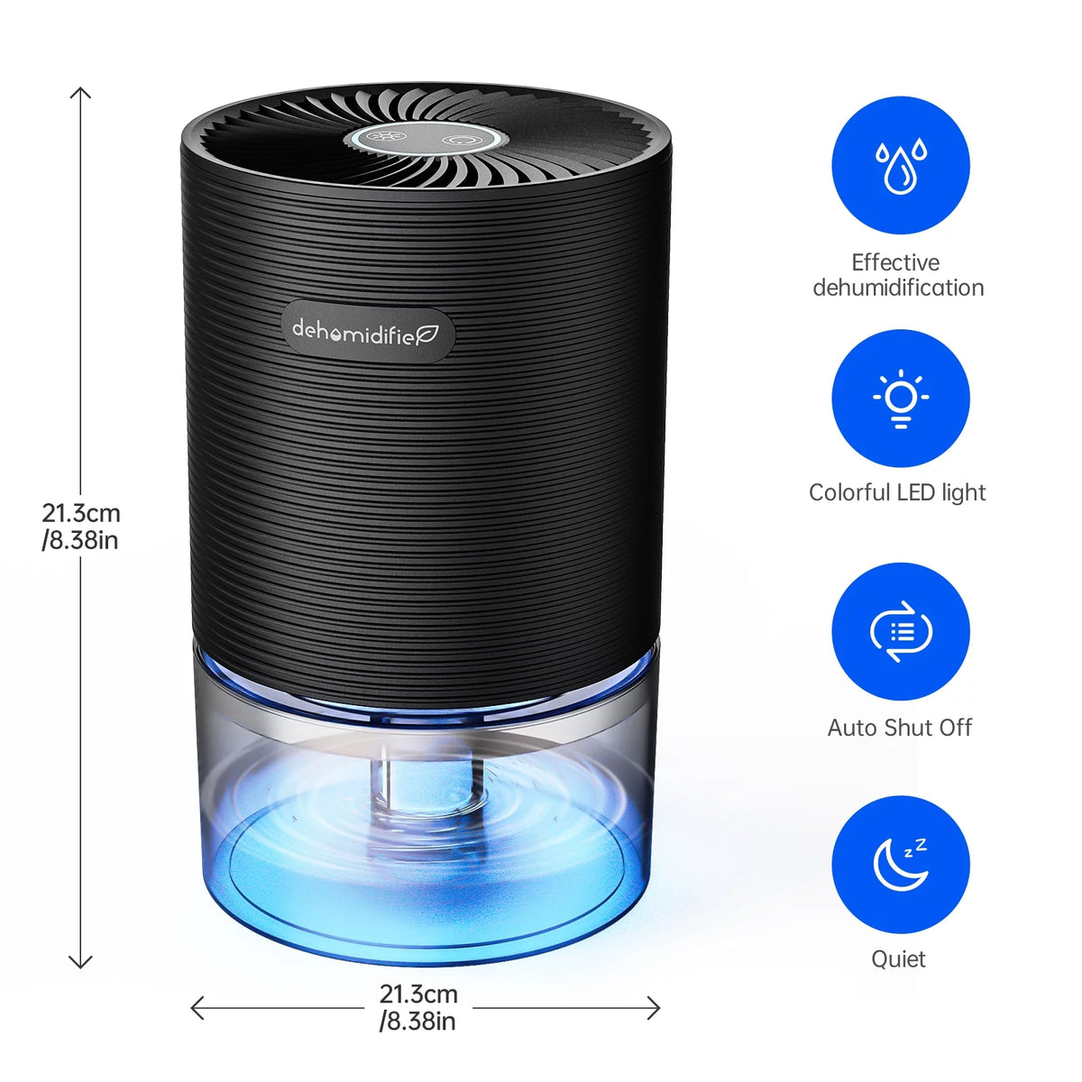 Small Dehumidifier 27oz with Auto-off Black P75285
