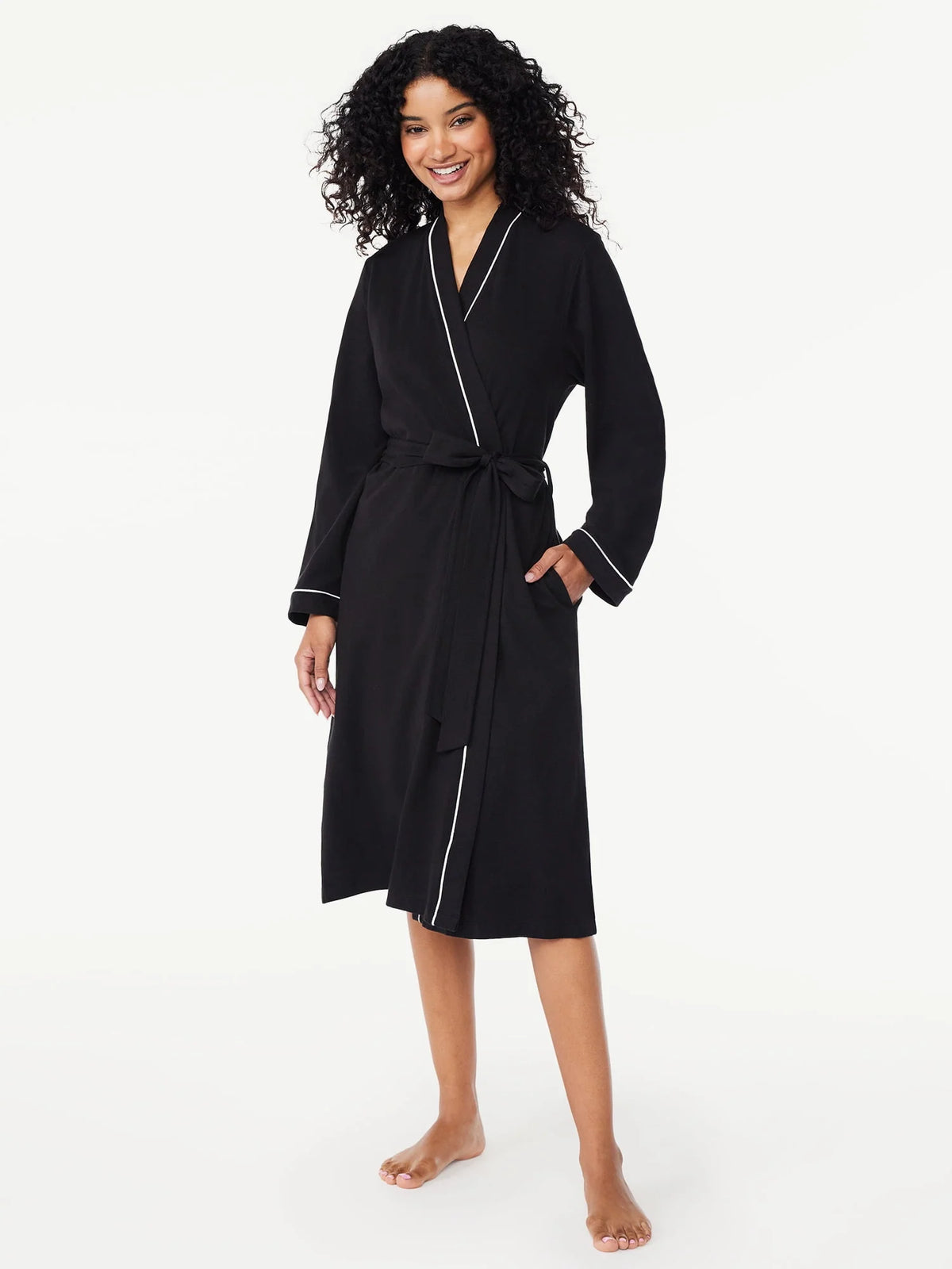 Women's Long Sleeve Wrap Robe I85084