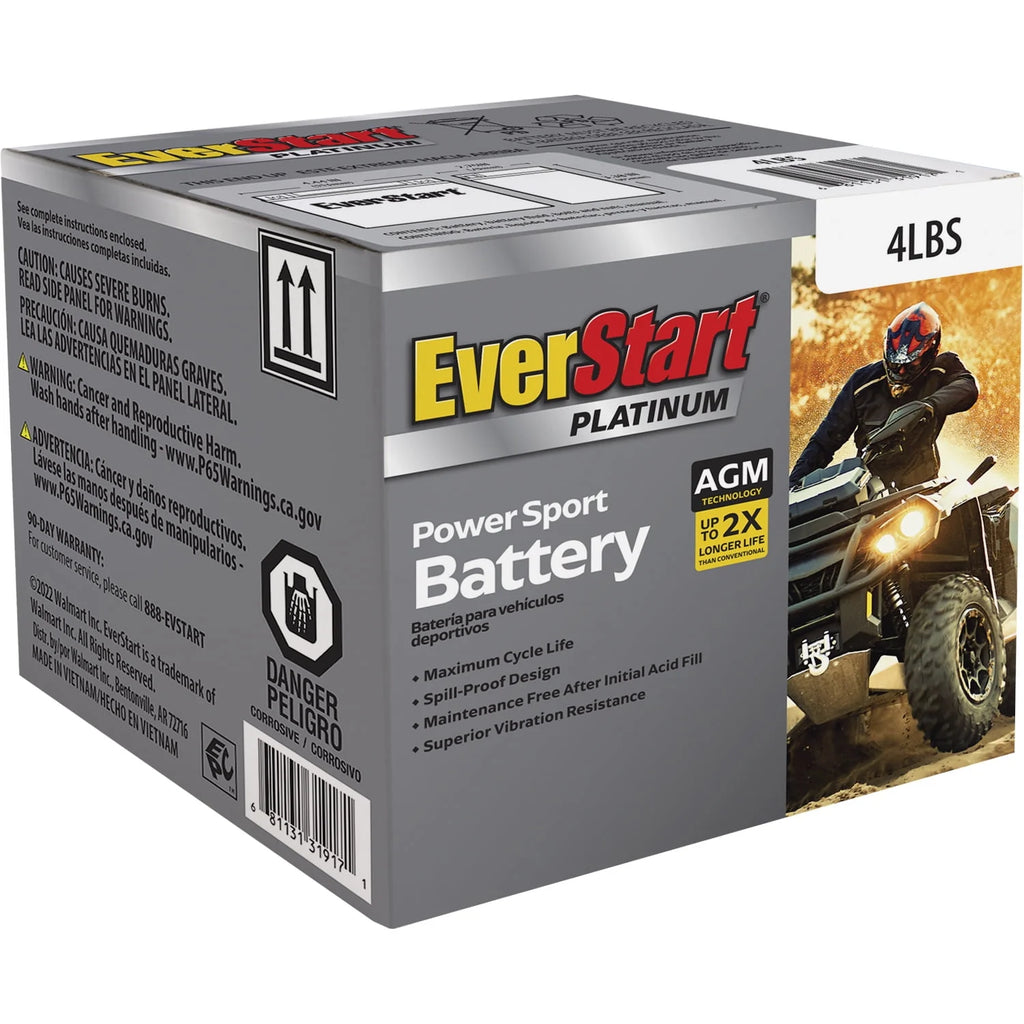 AGM Power Sport Battery Group Size 4LBS 12 Volt 50 CCA Q860822