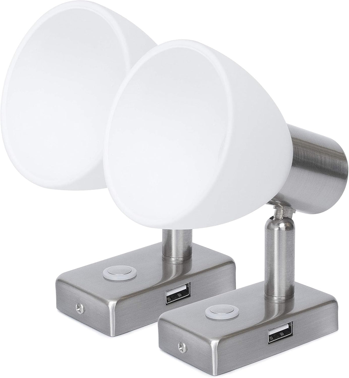 12V LED Reading Light with USB Port Dimmable Two Pack O7353