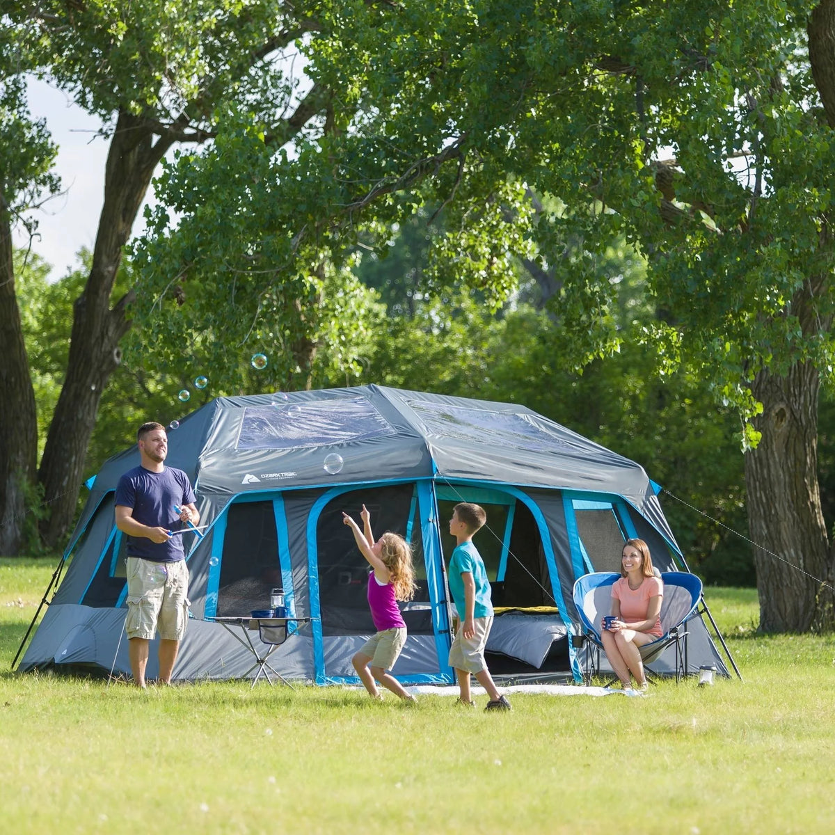 14'x10' 10-Person Dark Rest Instant Cabin Tent T95884