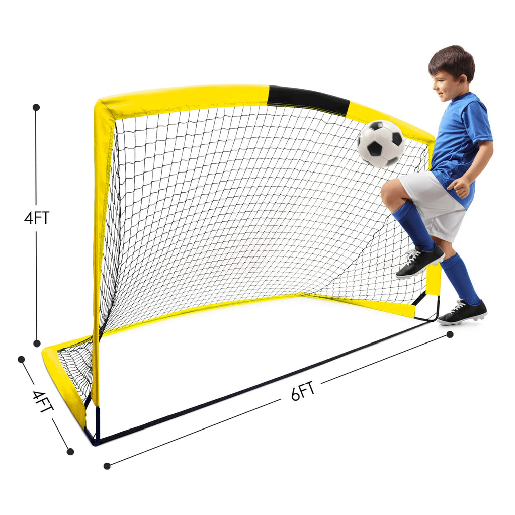 6'x4' Set of 2 Foldable Soccer Goals S728