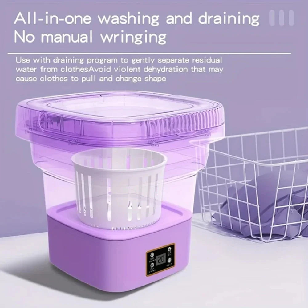 Portable 9L Foldable Mini Washing Machine B69655