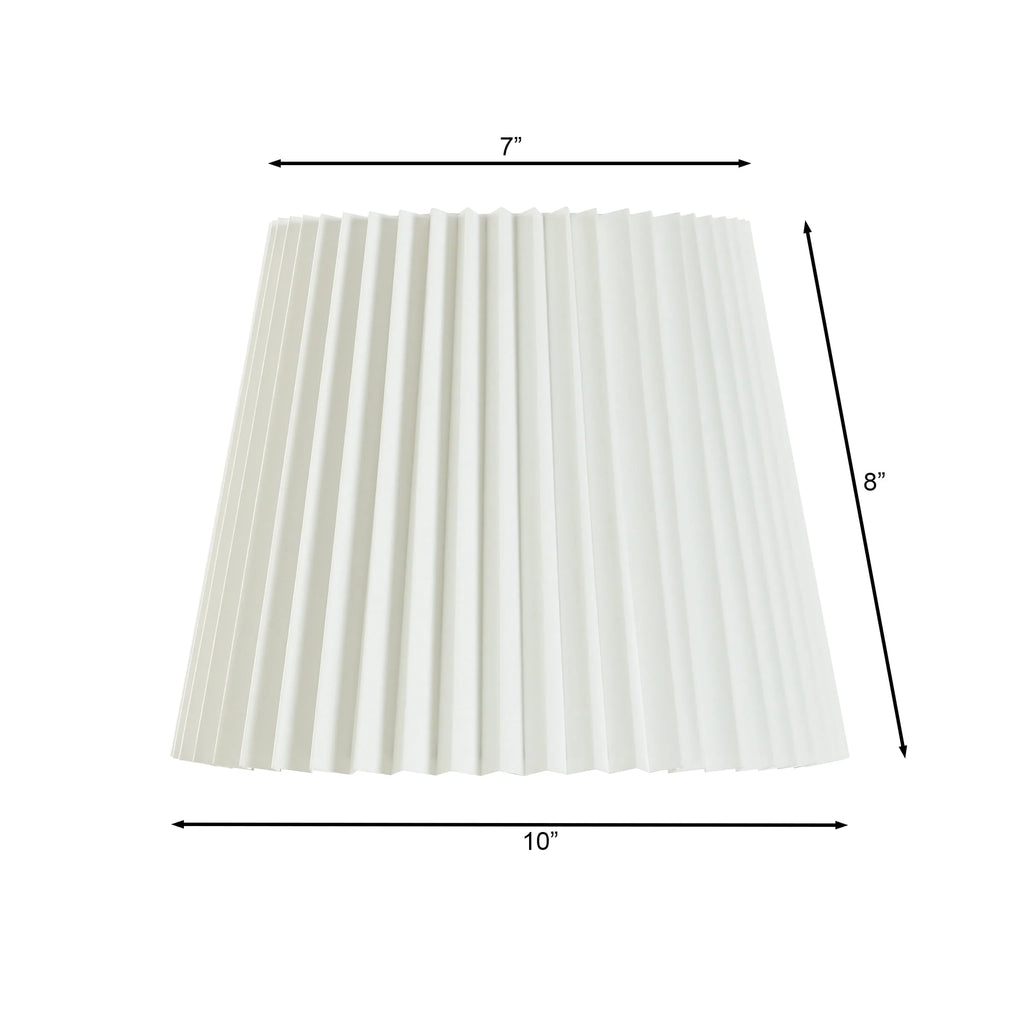 White Knife Pleat Accent Lamp Shade I6608