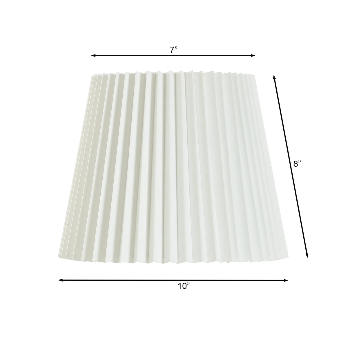White Knife Pleat Accent Lamp Shade I6608