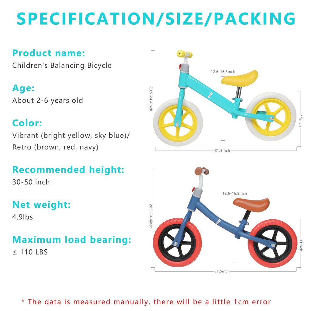 11'' Adjustable Carbon Steel Balance Bike Q61160