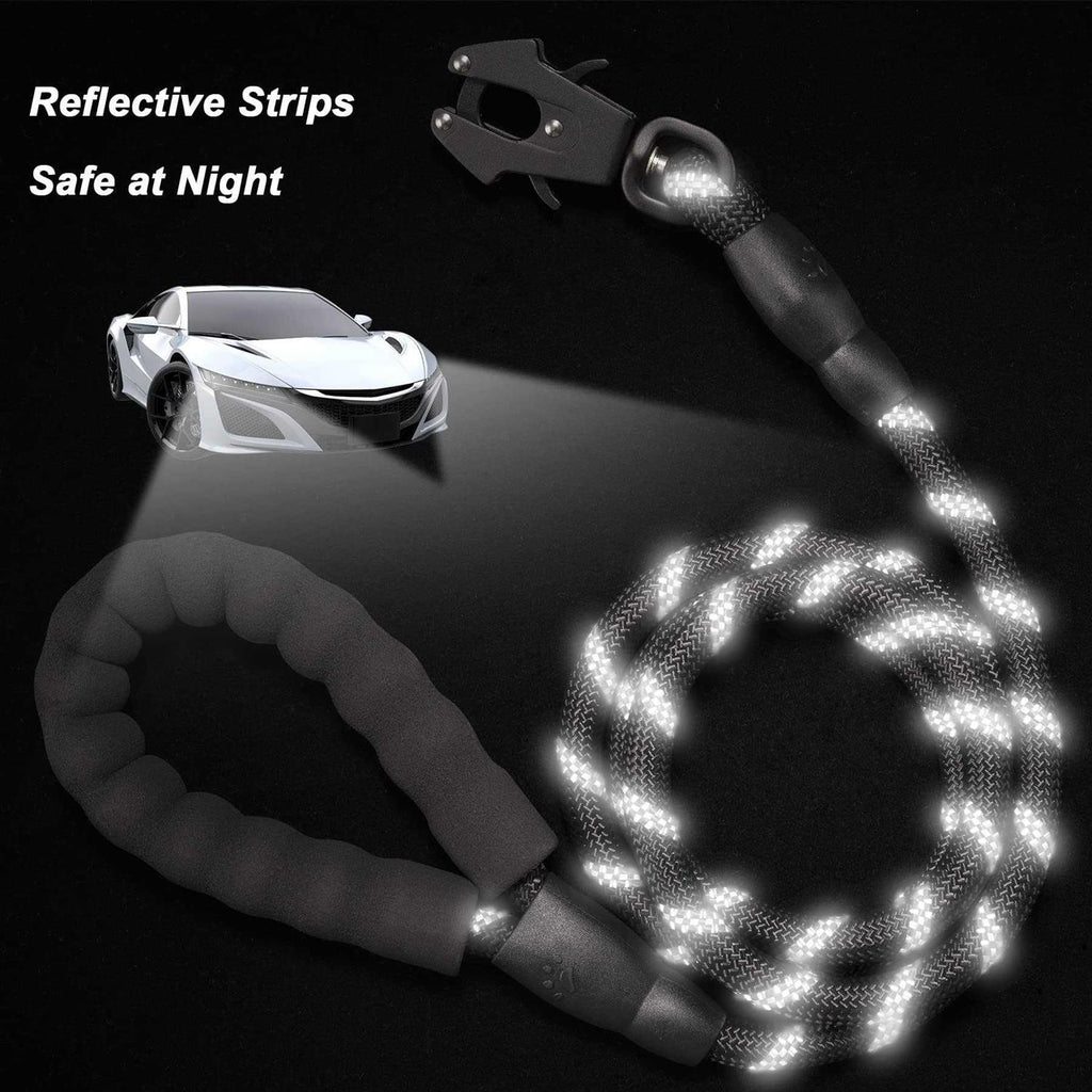 Heavy Duty Reflective Nylon Dog Leash with Locking Clip Y766