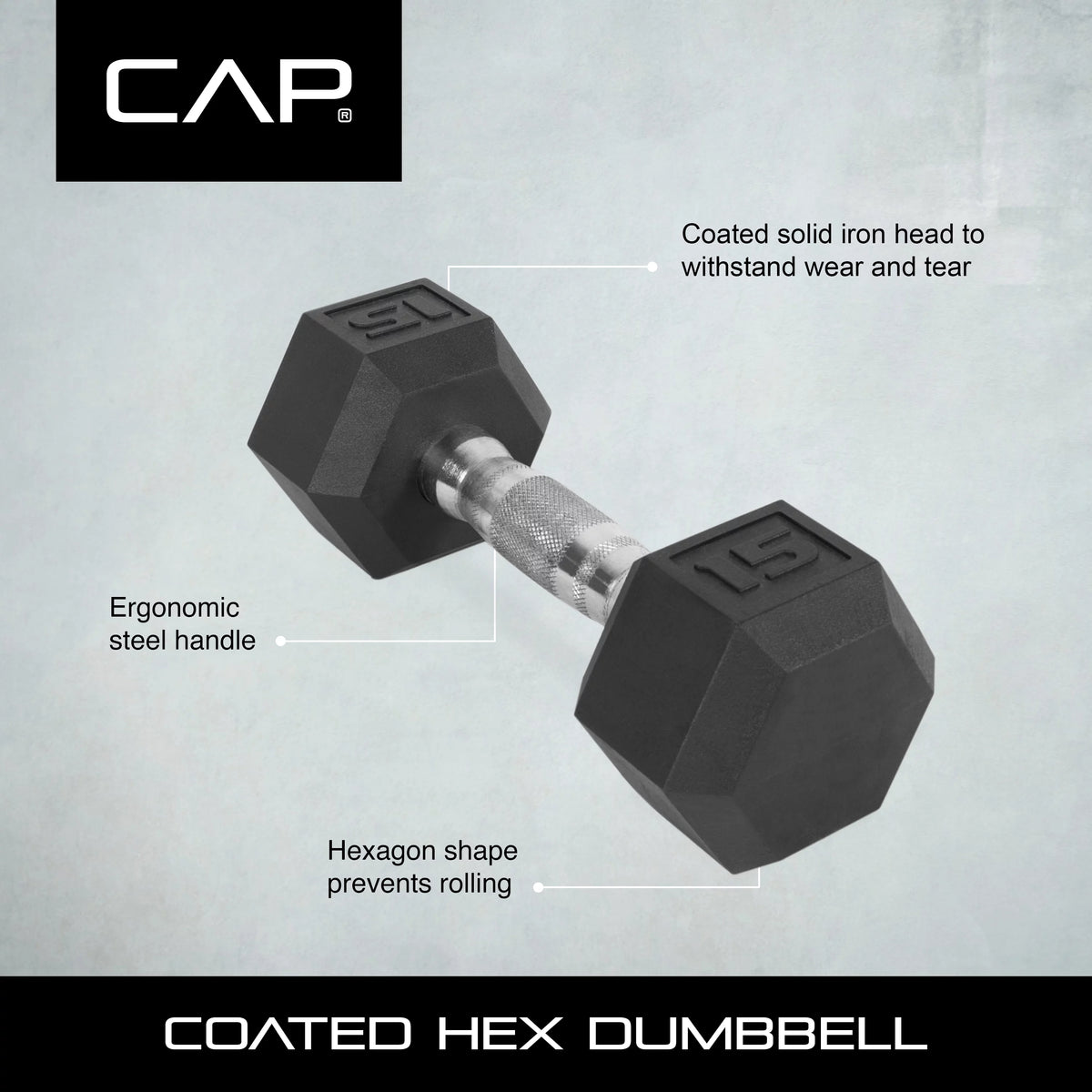 40 lbs Coated Hex Dumbbell K40486