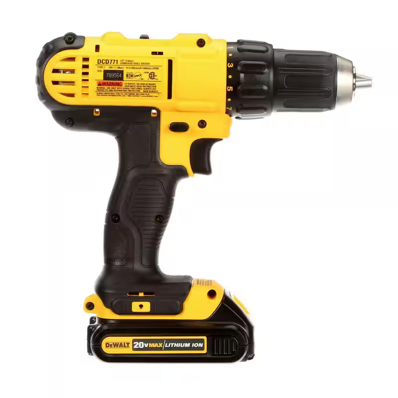 20V MAX Cordless 1/2 in. Drill/Driver with 2 Batteries, Charger and Bag X164