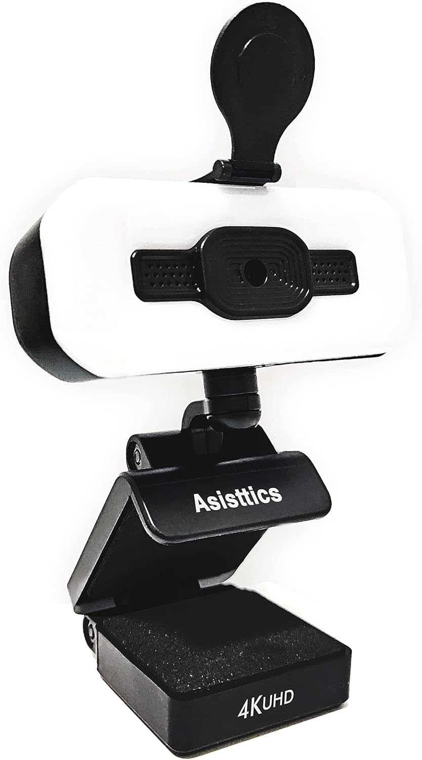 4K Webcam with Microphone and Ring Light A492803