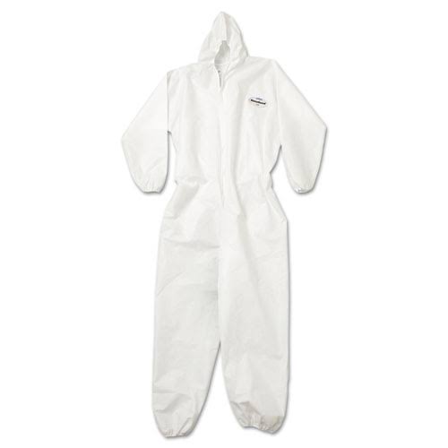 White Medium Polypropylene Disposable Coveralls D655