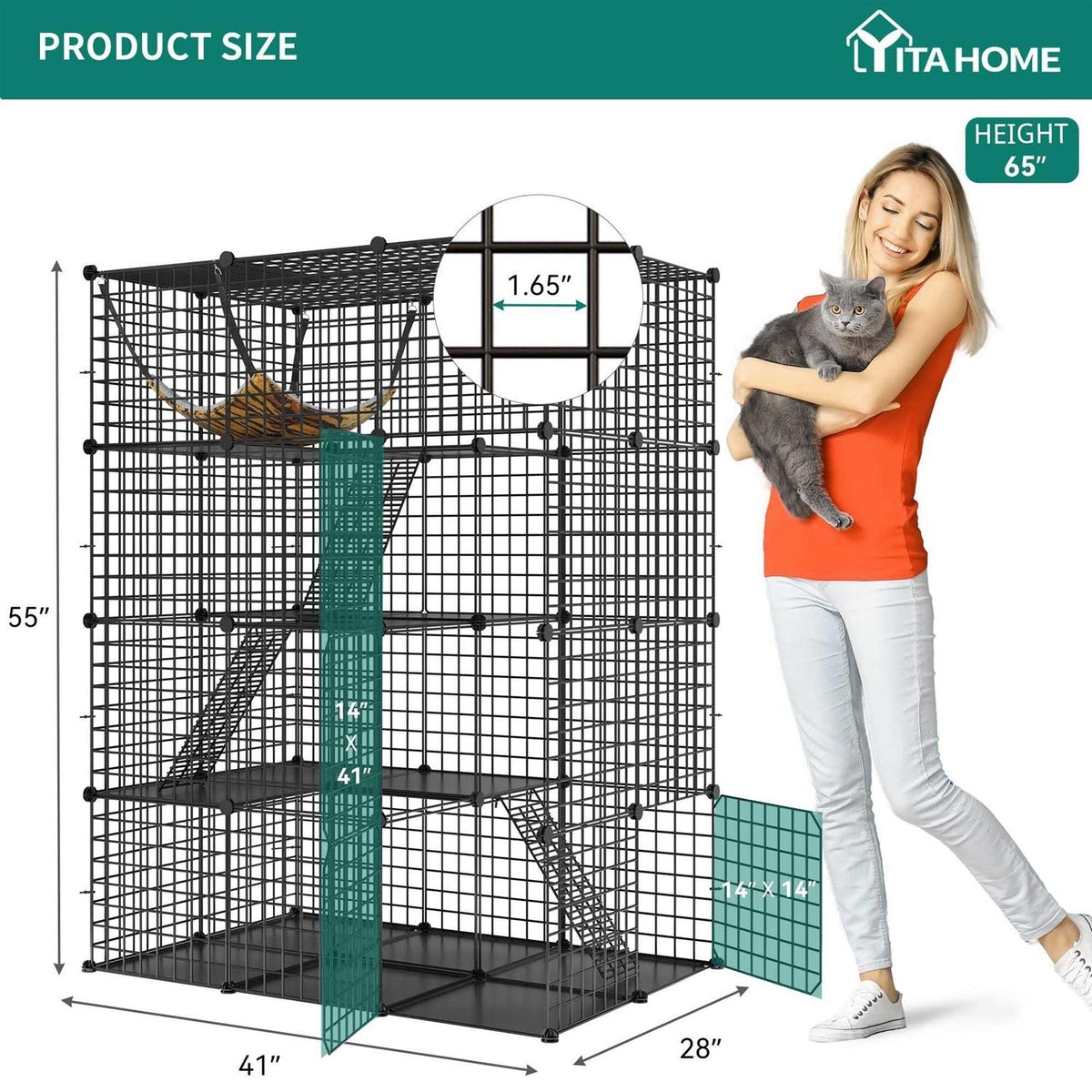 4 Tier Cat Hammock Cat Enclosure T418628