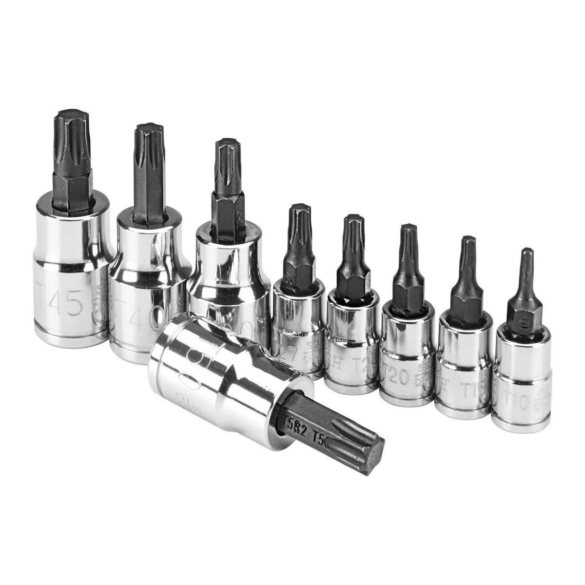 1/4 in. and 3/8 in. Drive Star Bit Socket Set, 9 Piece P6778