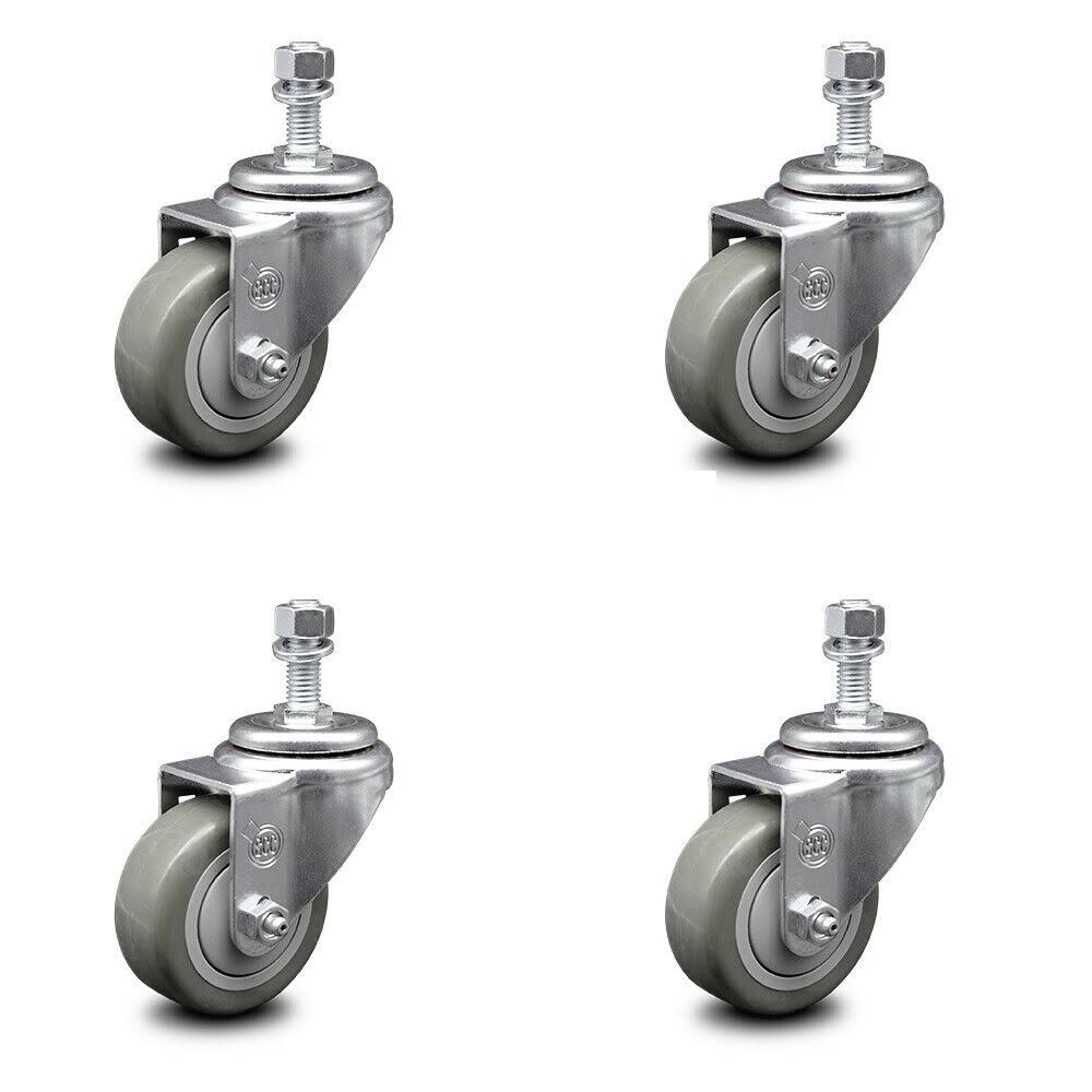 Gray Poly Swivel Caster Set of 4 A66329