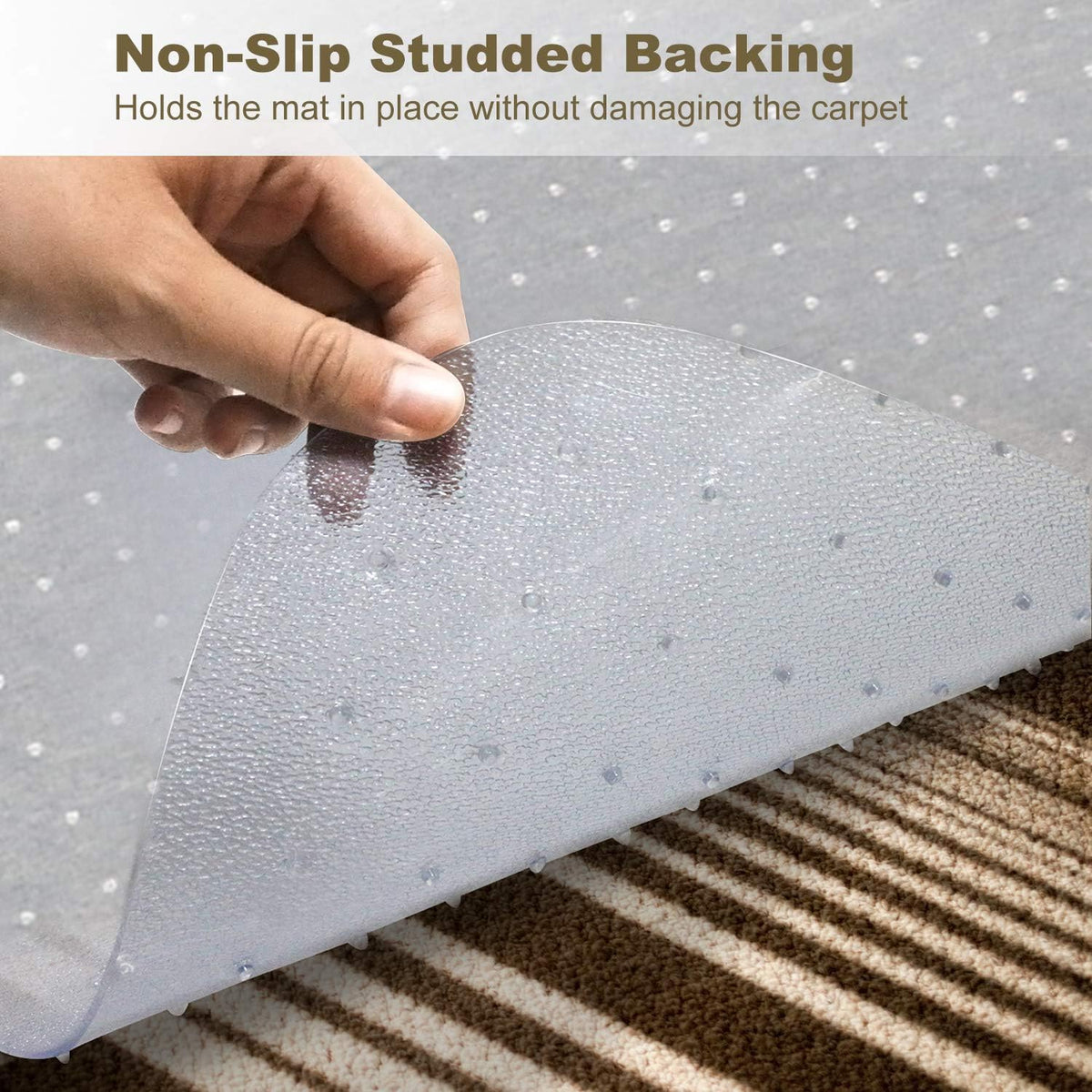 Transparent 30 X 48 with Lip Chair Mat for Carpets U402