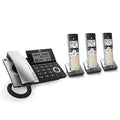 Corded/Cordless Phone with Smart Call Blocker, Silver/Black with 3 Handsets P34209