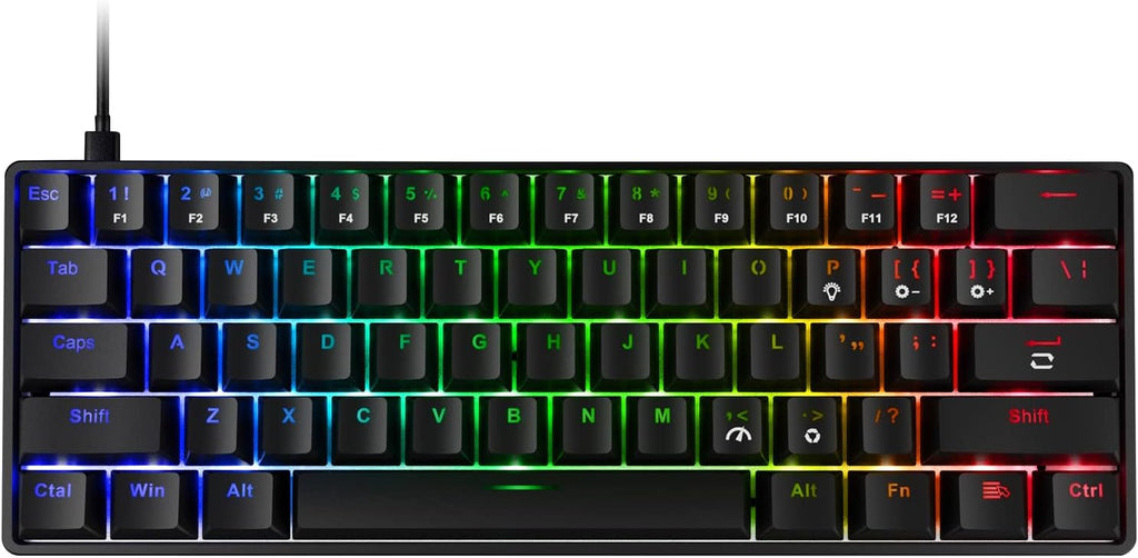 61 Keys RGB Wired Mechanical Gaming Keyboard J9516