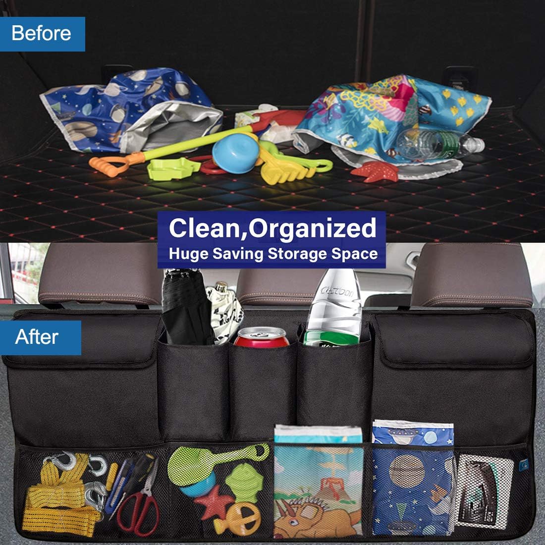 Trunk Organizer Car Storage with 5 Deep Pockets W414760