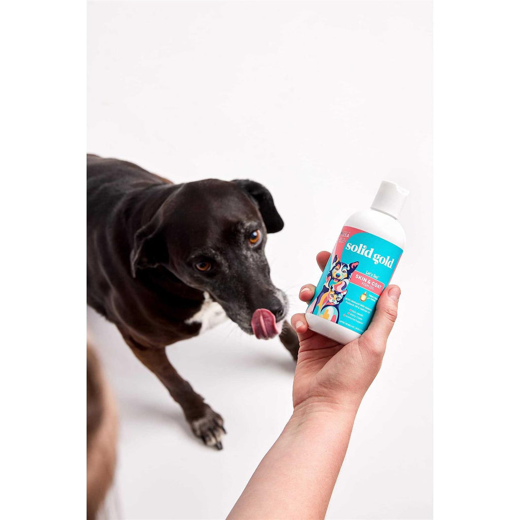 Solid Gold Fish Oil for Dogs & Cats Wild Alaskan Salmon Oil for Dogs Skin and Coat Support P412