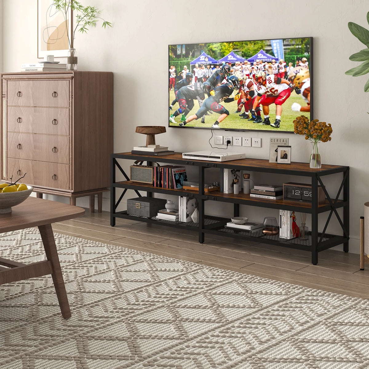 Wood TV Stand up to 75 Inch H749