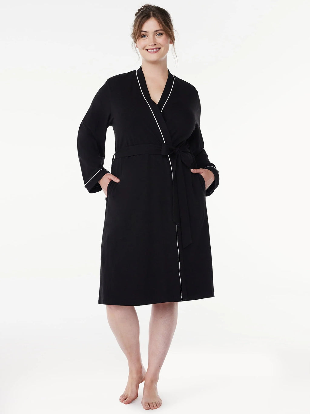 Women's Long Sleeve Wrap Robe I85084