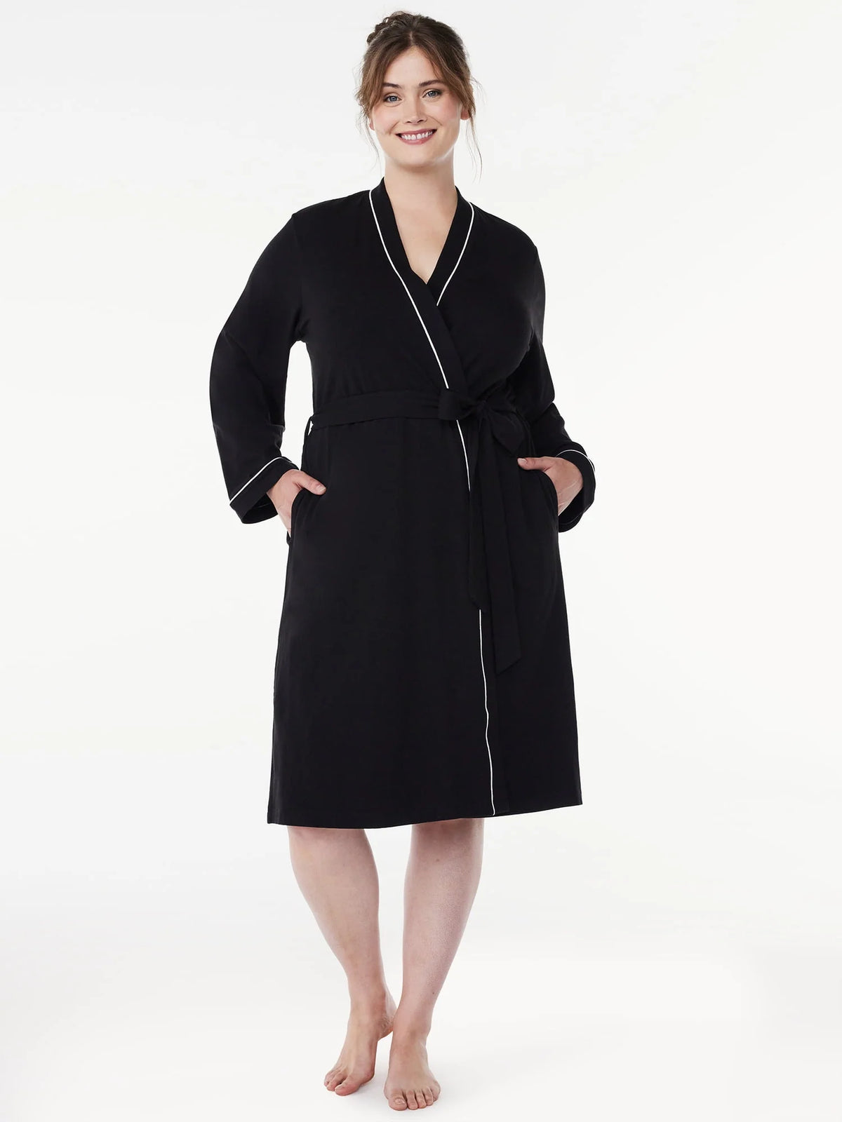 Women's Long Sleeve Wrap Robe I85084