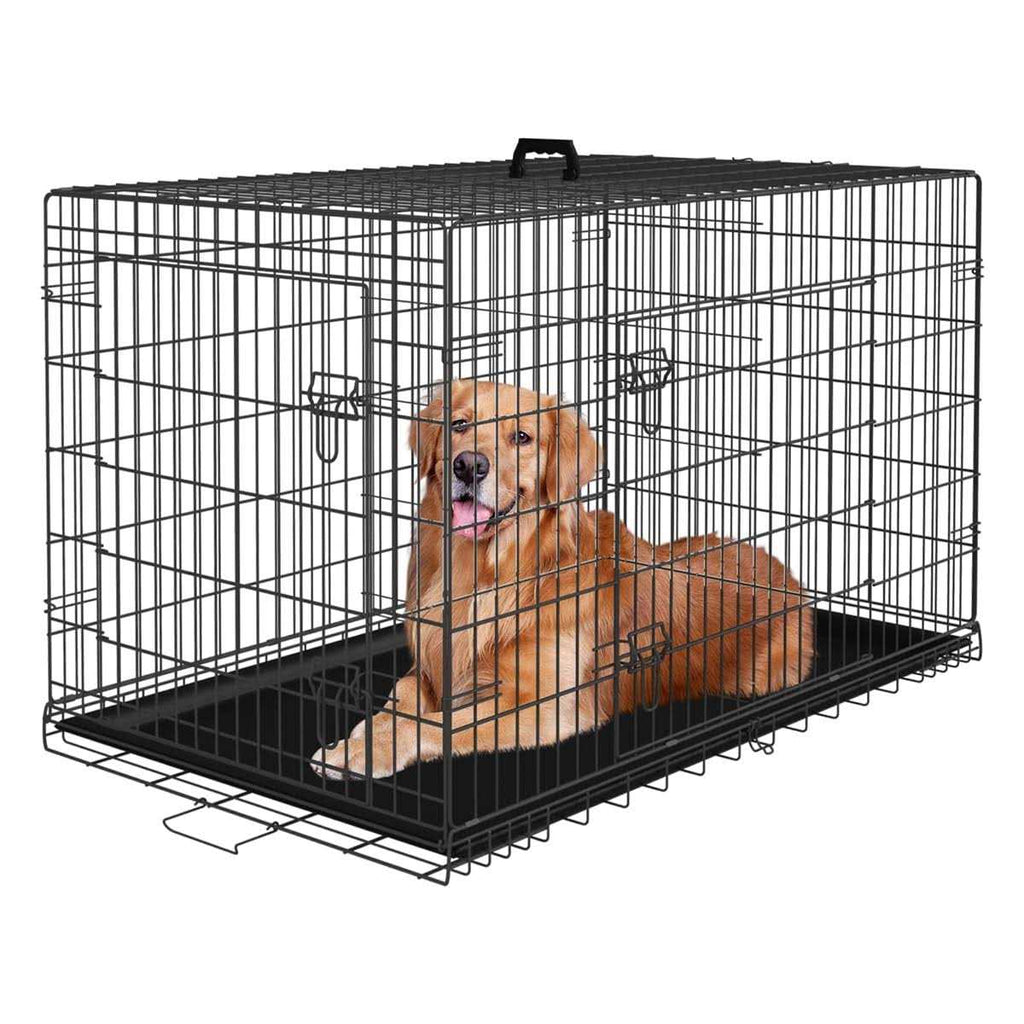 Large Metal Dog Crate Kennel with Divider R5939