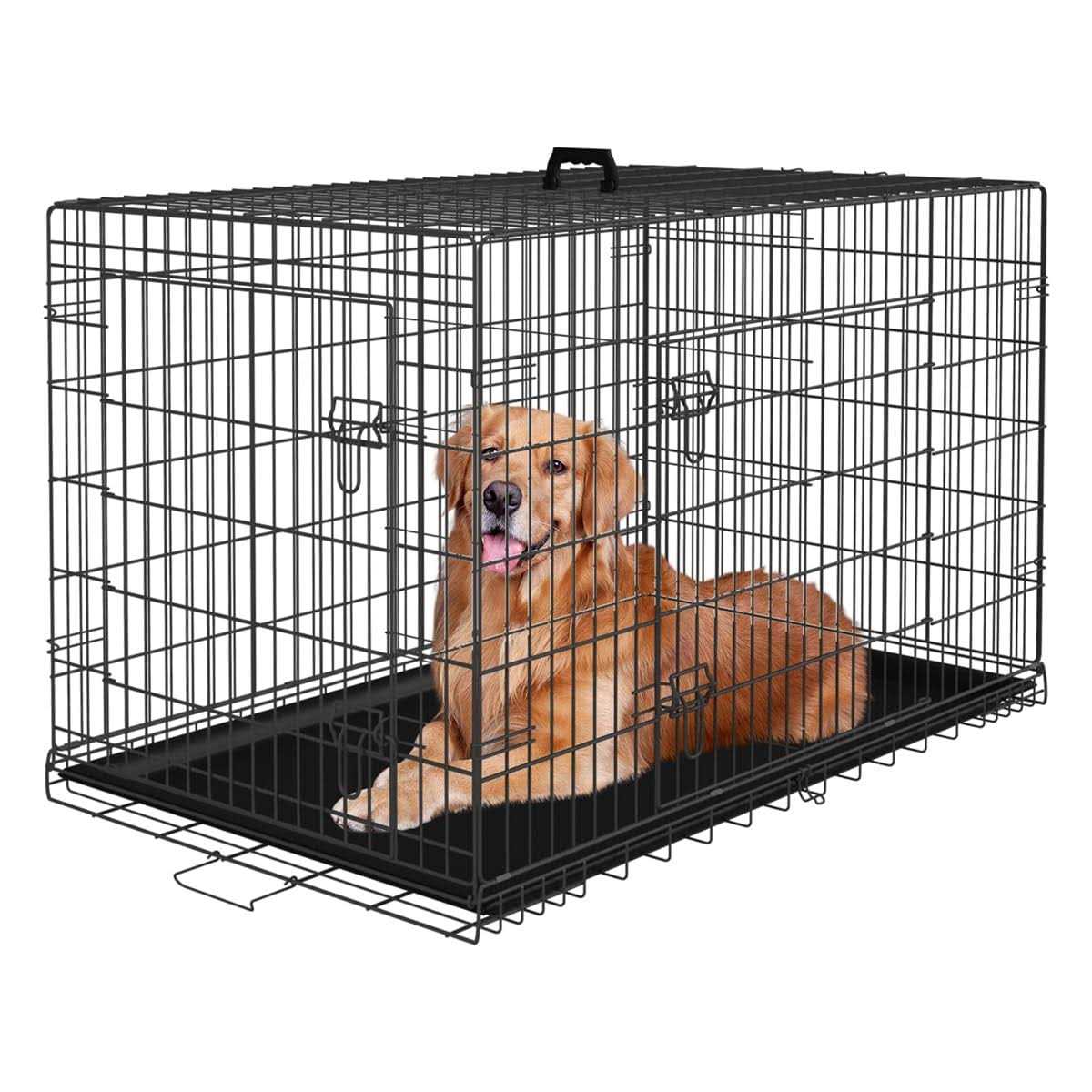 Large Metal Dog Crate Kennel with Divider R5939