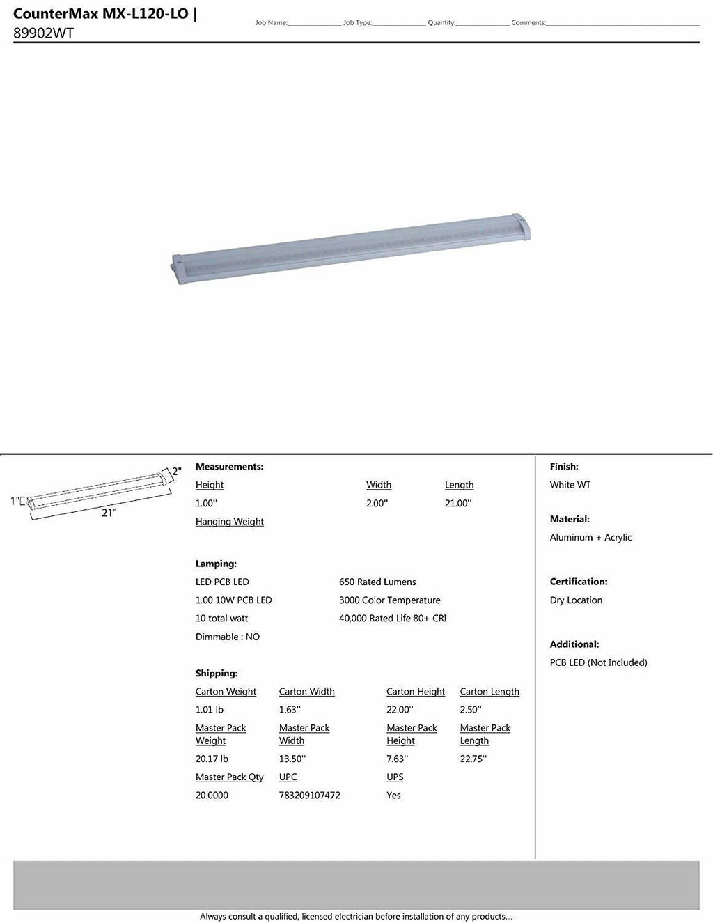 White Under Cabinet C951846