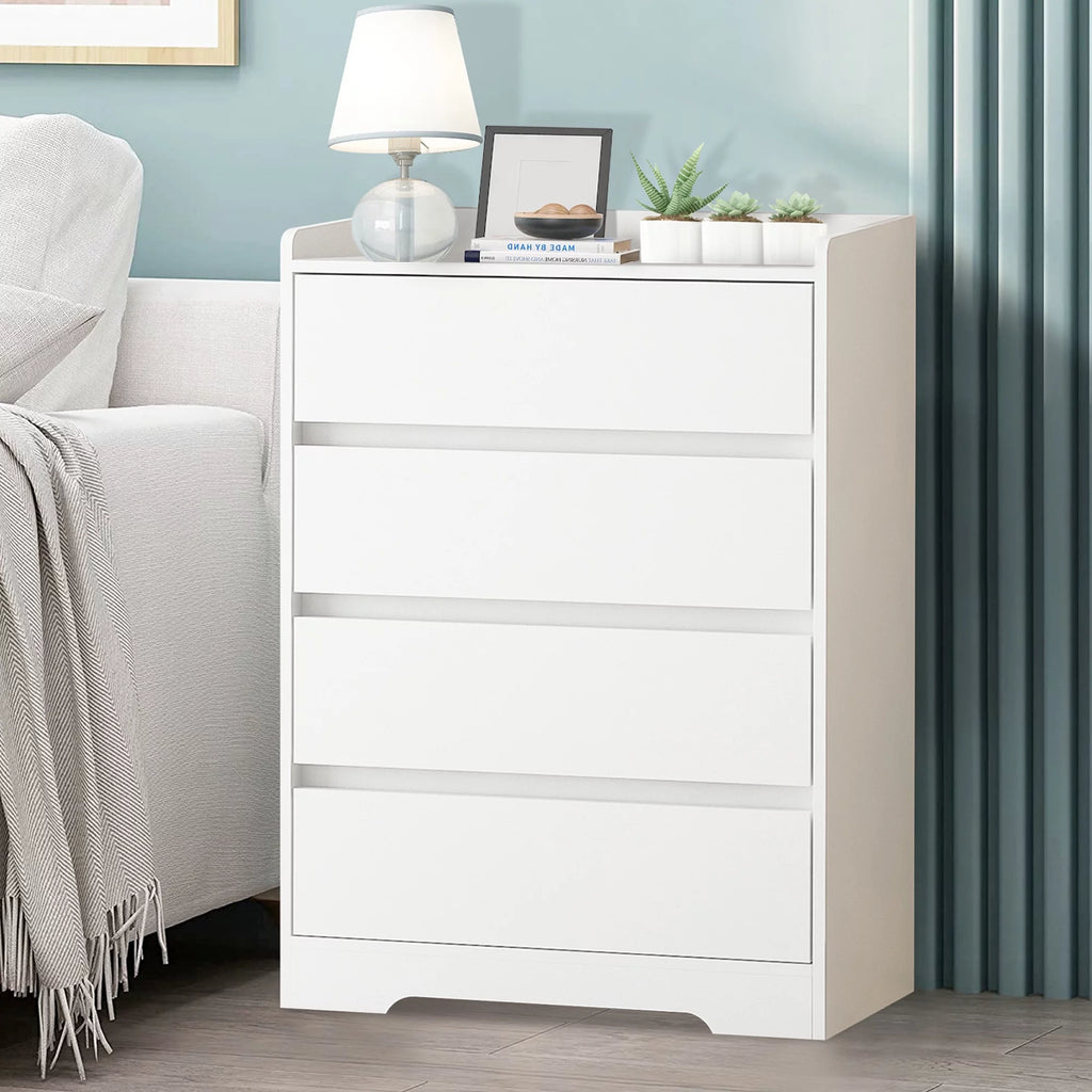 White 4 Drawer Wood Dresser V503