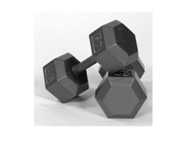Solid Gray Cast Iron Hex Dumbbell 45 lb G465