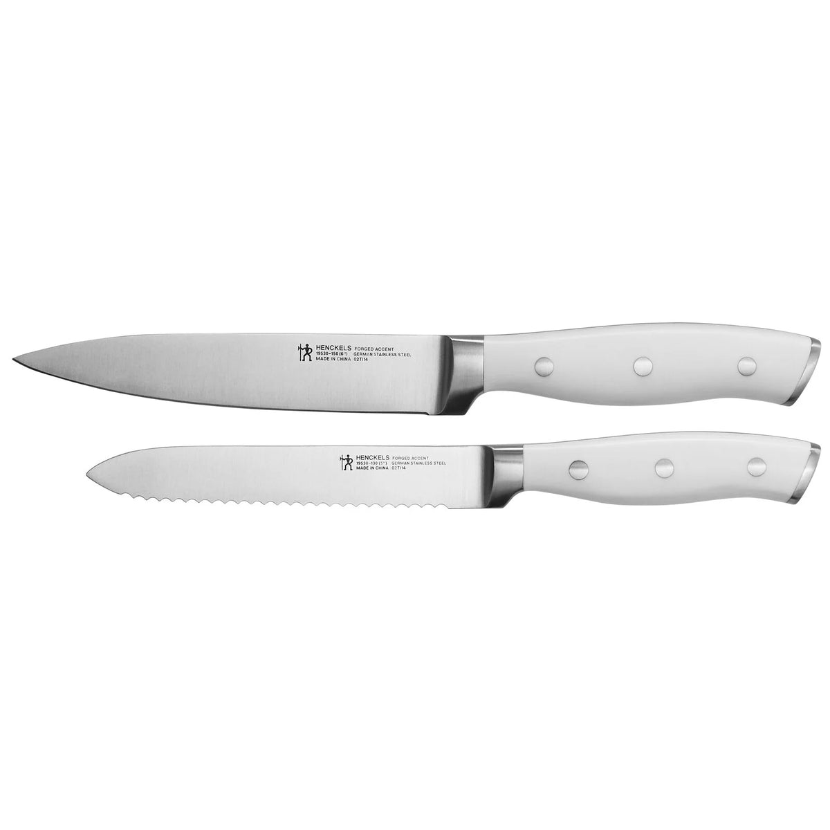 2pc Utility Knife Set with White Handle H23035