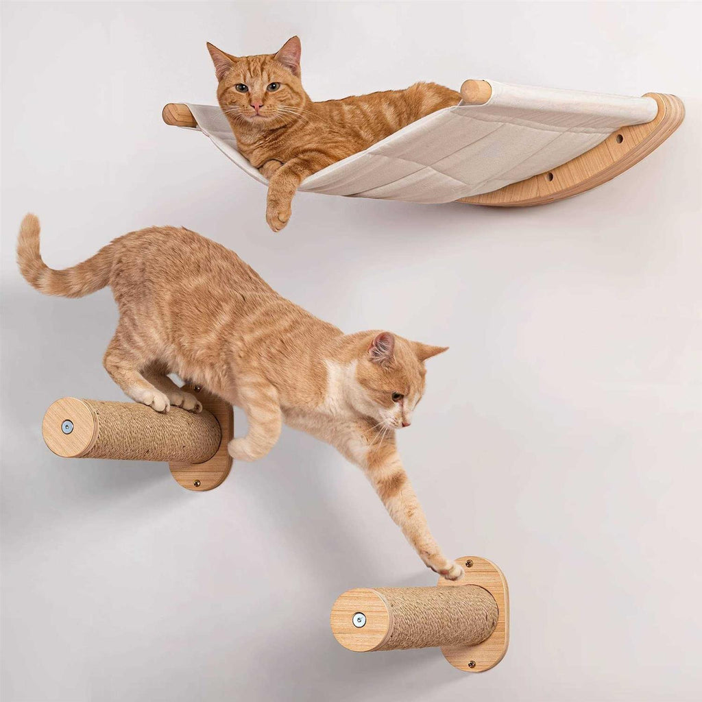 Wall Mounted Cat Hammock with Two Steps Q2052