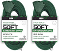 2 Pack of 50 Ft Outdoor Extension Cords with Power Block O720842