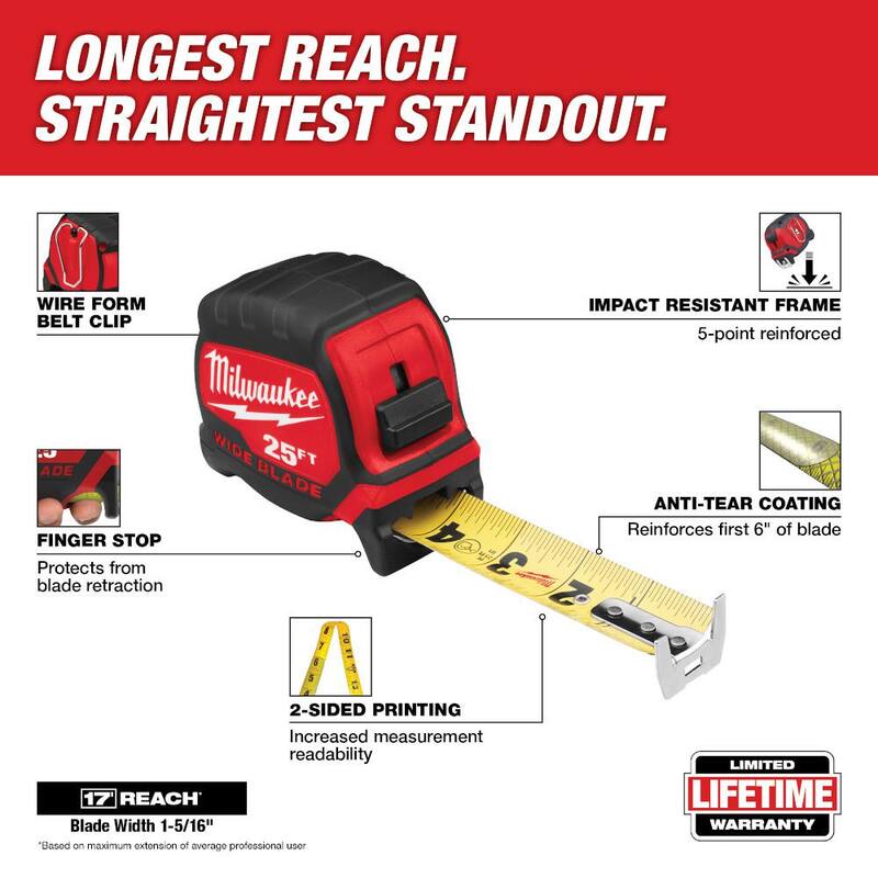 25 ft. Tape Measure with 17 ft. Reach W825570