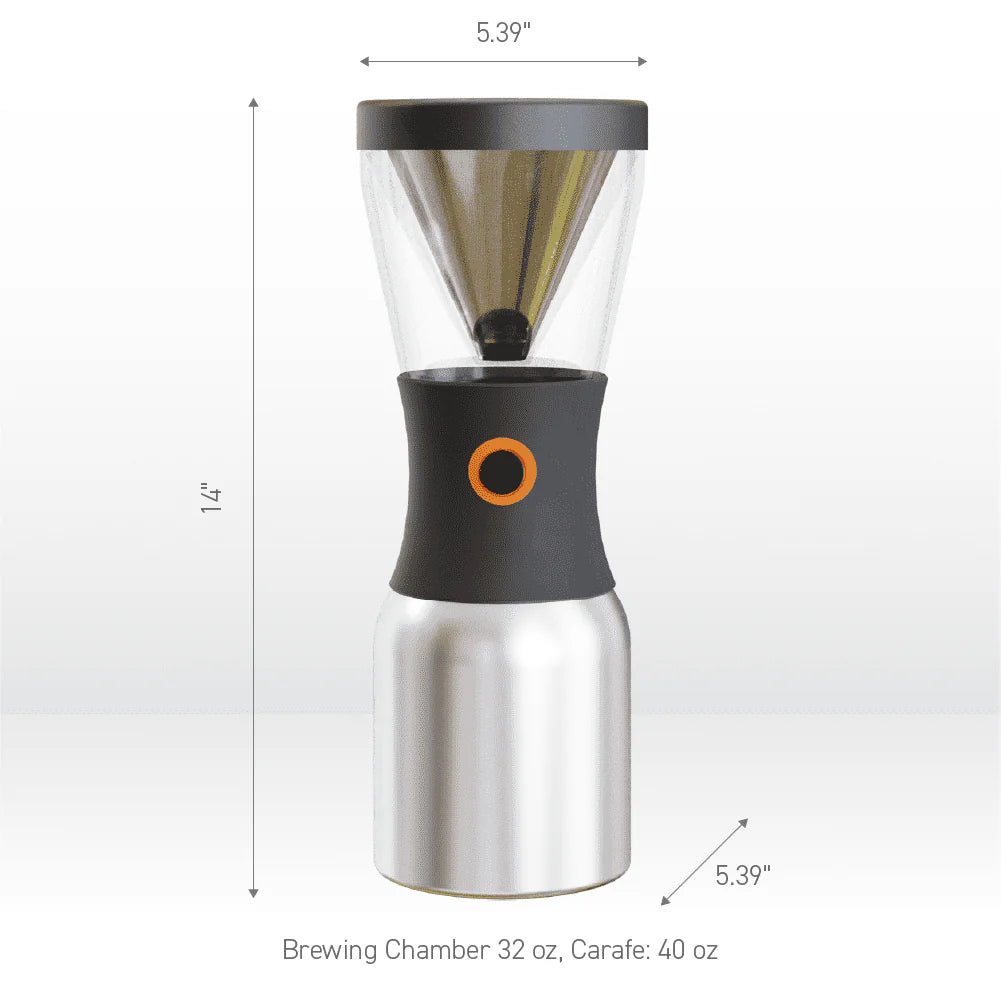 Portable Cold Brew Coffee Maker with 1 Liter Stainless Steel Travel Carafe Q2340