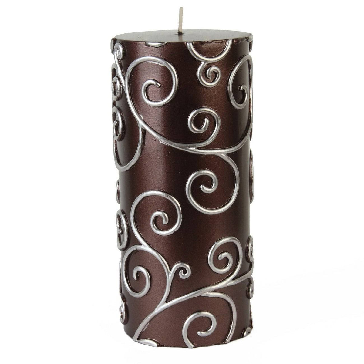 Purple Scroll Pillar Candle 12Pcs L18396
