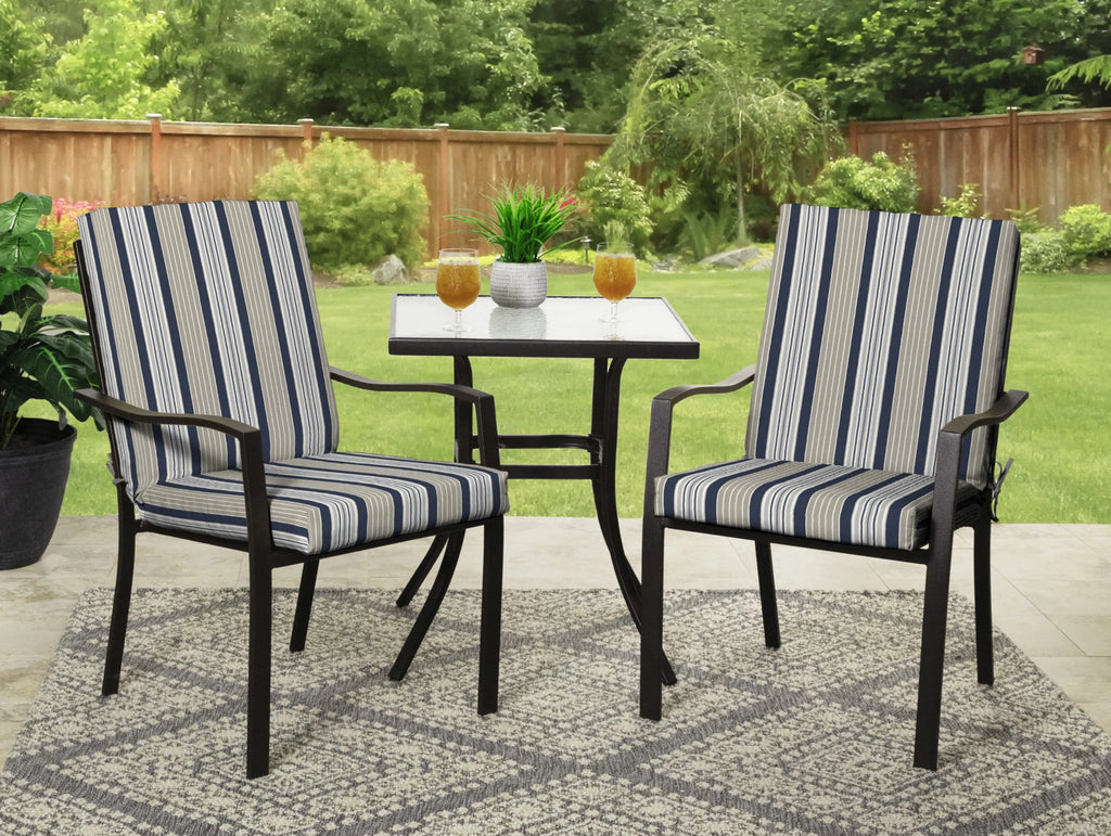 Multi-color Stripe Patio Chair Cushion N207