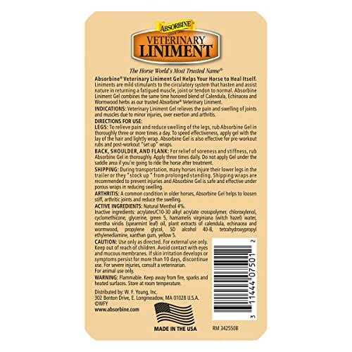 Veterinary Liniment Gel Topical Menthol Analgesic Rub O1381