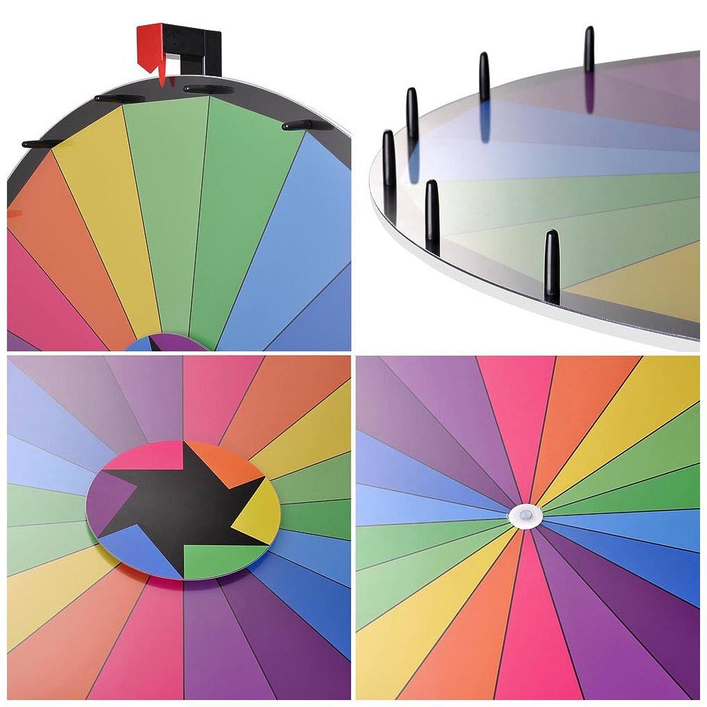 24x22 Editable Color Prize Wheel 18 Slot Spin Game W452