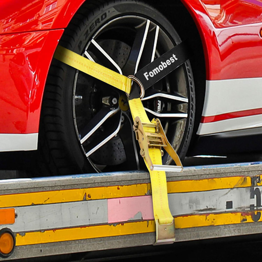 2" x 120'' Heavy Duty Vehicle Tie Down Straps with Flat Hooks O675743