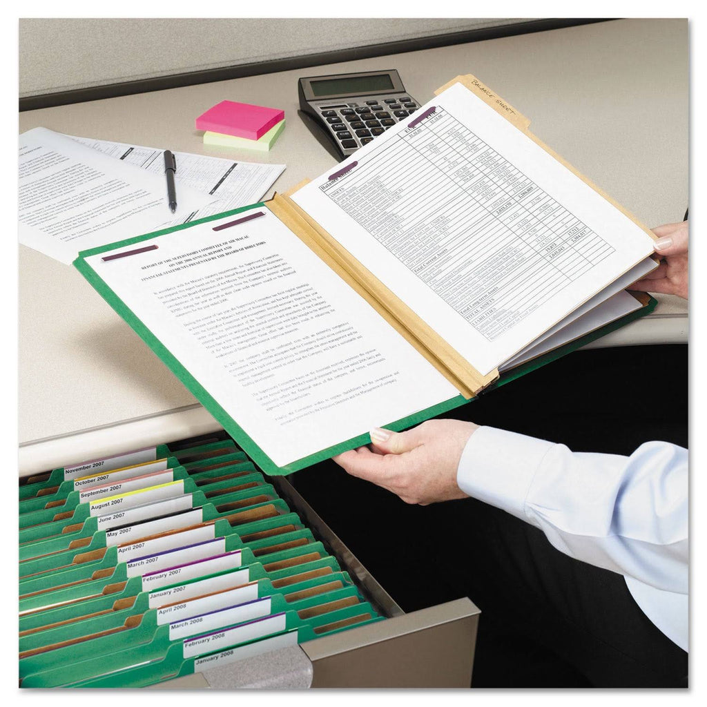 Green 8-Section Classification Folder A3305