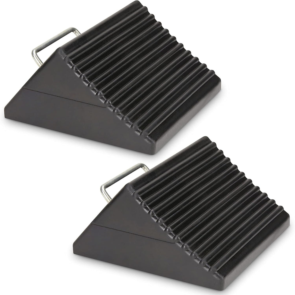 Set of 4 Heavy Duty Nylon Rubber Wheel Chocks B5473