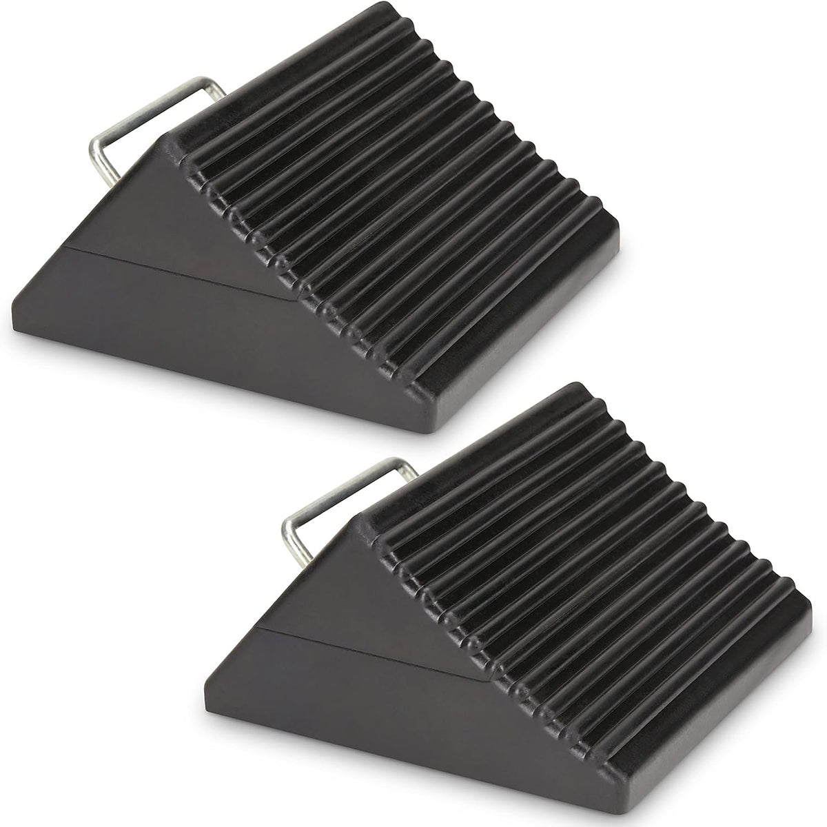 Set of 4 Heavy Duty Nylon Rubber Wheel Chocks B5473